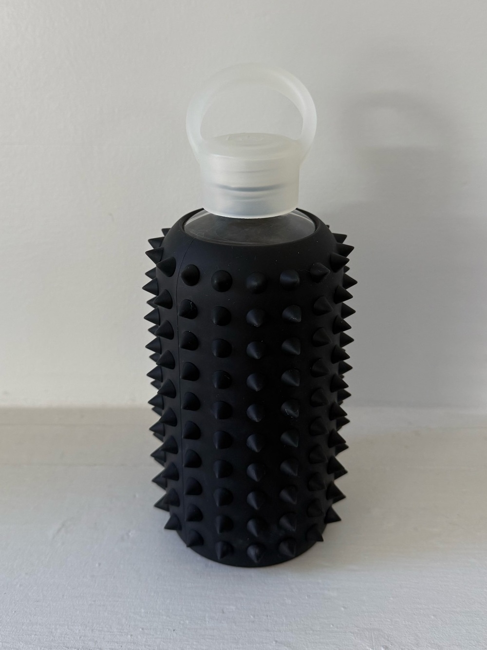 Bkr Glass Water Bottle with Spiked Silicone Sleeve